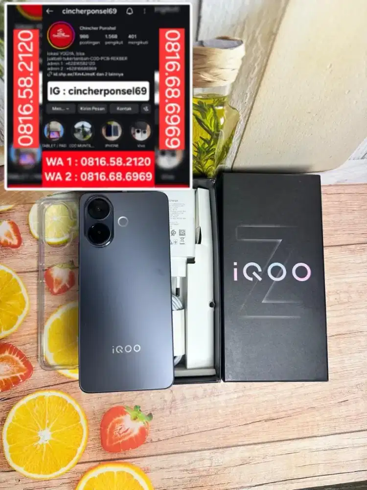 Jual HP IQOO Z10R 5G 8/256 likenew istimewa grns DESEMBER 2026