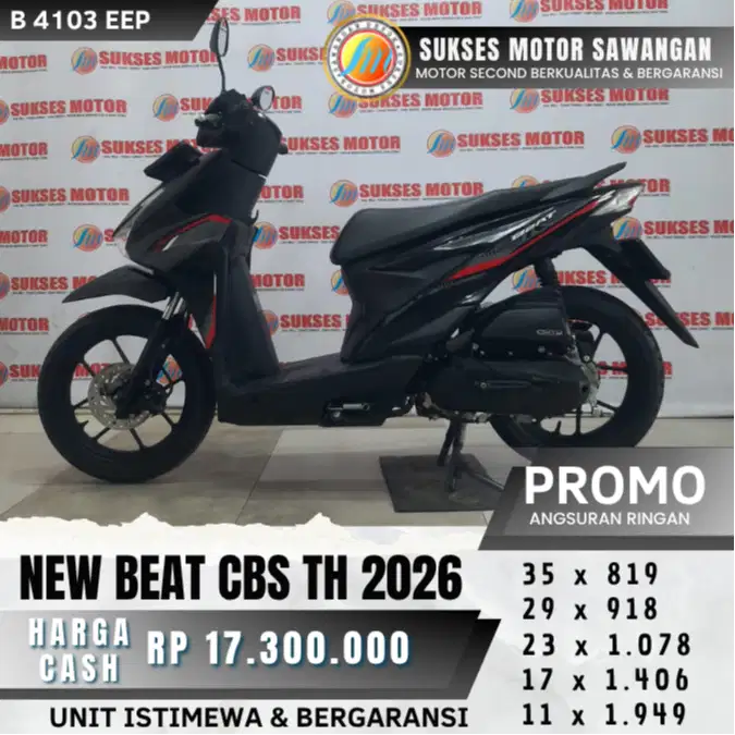 MULUS ISTIMEWA HONDA NEW BEAT CBS TH 2026 BISA CASH KREDIT BERGARANSI