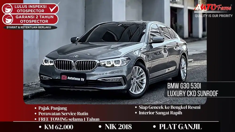 BMW G30 530i Luxury CKD Sunroof NIK 2018