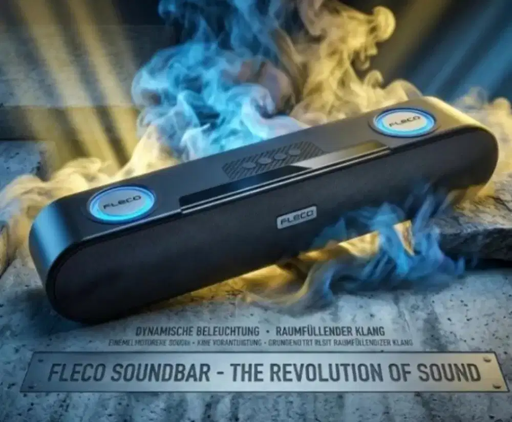 Speaker soundbar bluetooth double pasif radiator