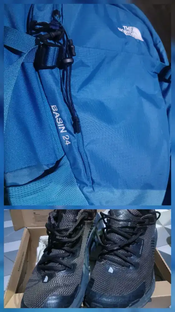 Preloved Bundling The North Face (Sepatu & Backpack)