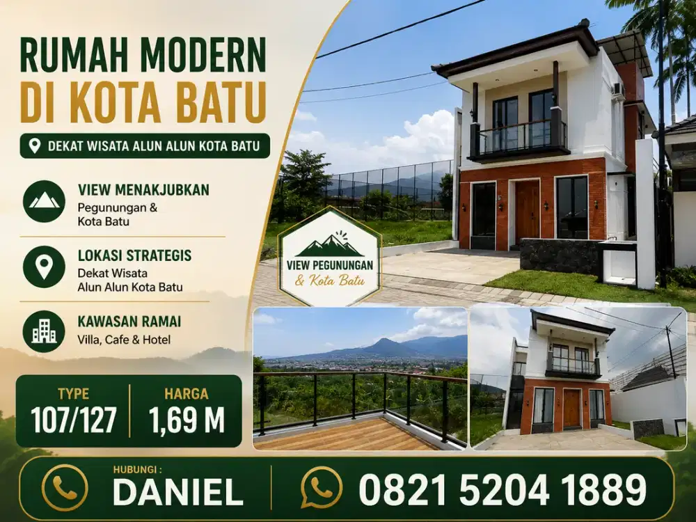 Villa Estetik Jawa Modern Batu – pusat Ketenangan dengan View Pegunungan