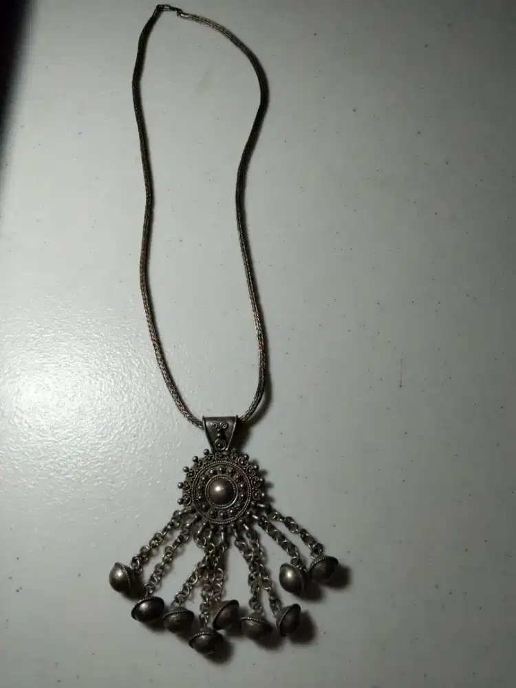 Kalung etnik semi perak  tembaga