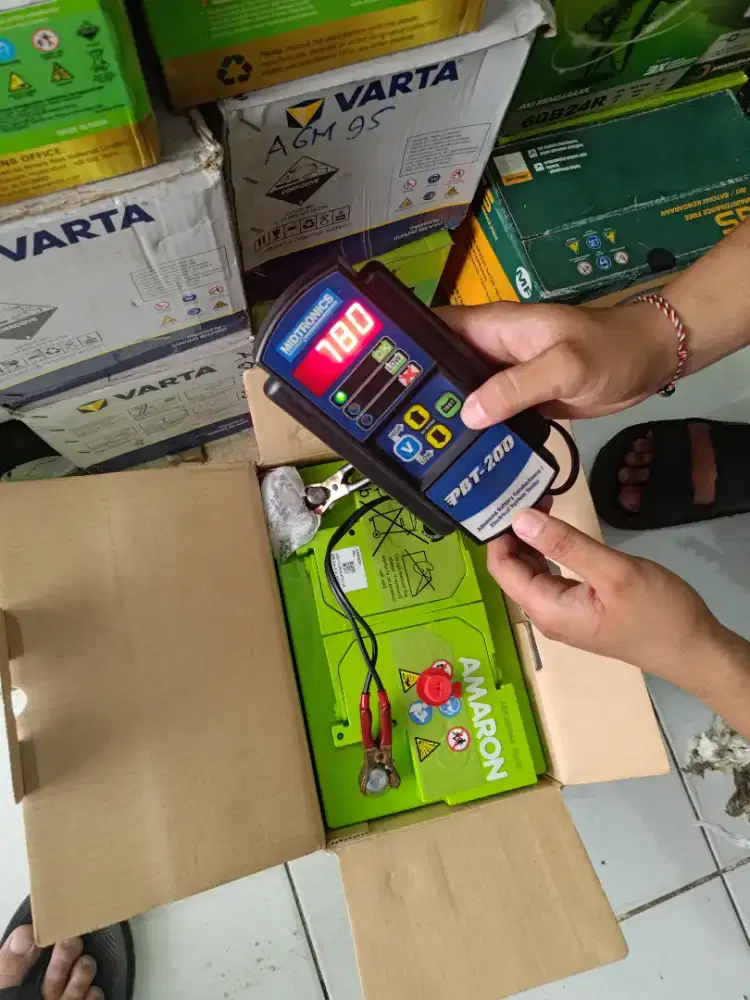 AKI AMARON LN3 84 AMPERE KONDISI BARU