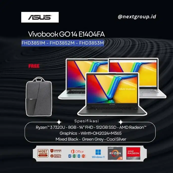 Asus Vivobook Go 14 E1404FA FHD3851M FHD3852M FHD3853M