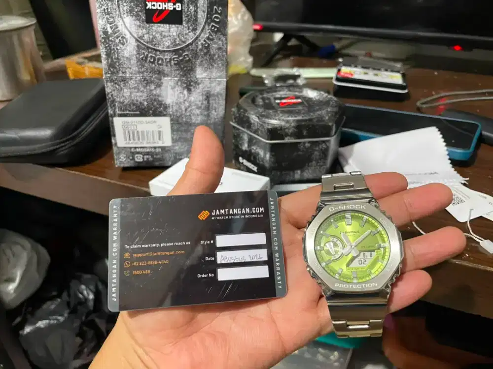 Jual jam tangan gahock full metal gm2110d mulus pembelian agustus