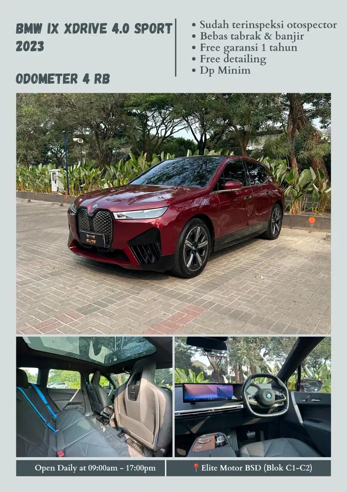 [LOW ODO] BMW iX xDrive 4.0 Sport 2023