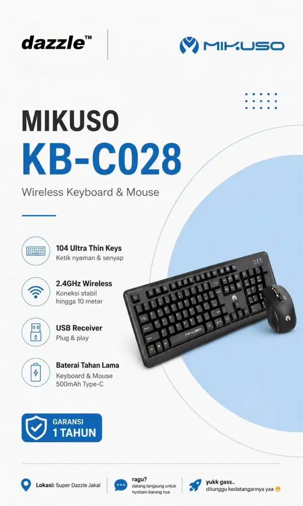 Mikuso KB-C028 Combo Wireless