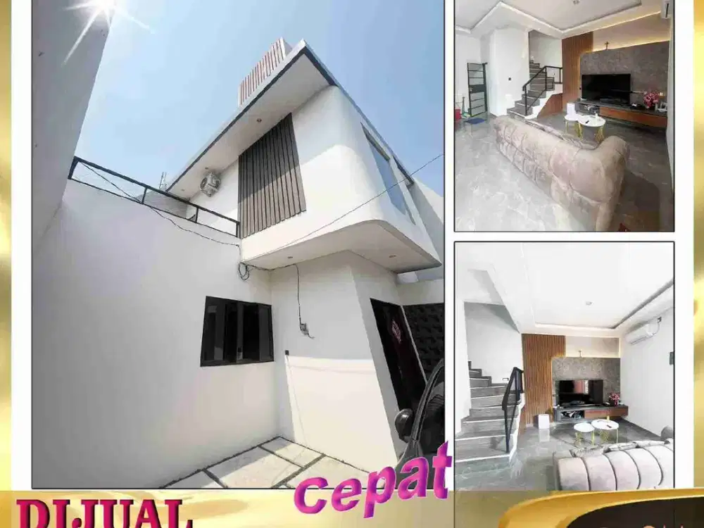 DIJUAL RUMAH  HOEK 3 LANTAI LUAS TANAH 100 M² DI PERUMAHAN KAVLING DKI MERUYA JAKARTA BARAT