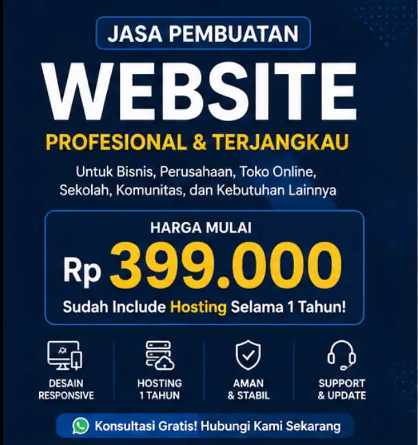 JASA PEMBUATAN WEBSITE — Rp399.000