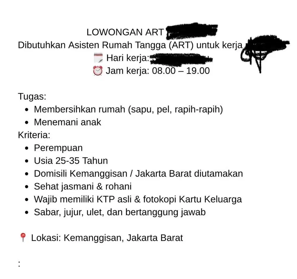 Lowongan Momong + ART