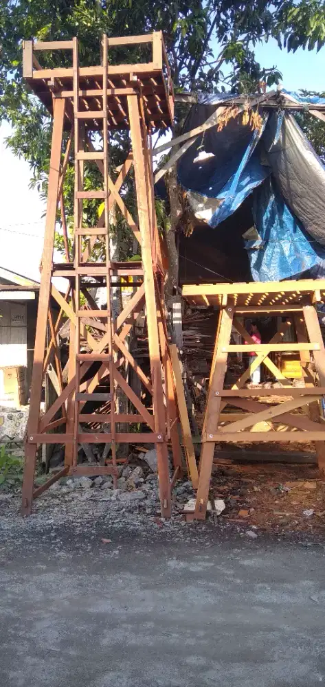 Kaki tandon menara ulin tinggi 4 mtt pagar tangga
