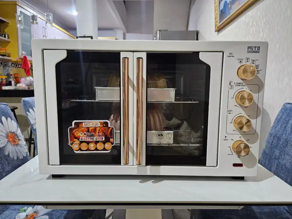 MITO MO800 – Oven Listrik 80L Double Door | Mulus, Garansi Resmi Aktif