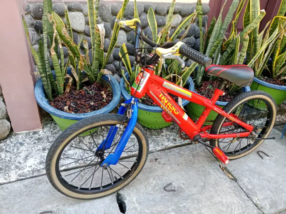 Sepeda tango warna merah