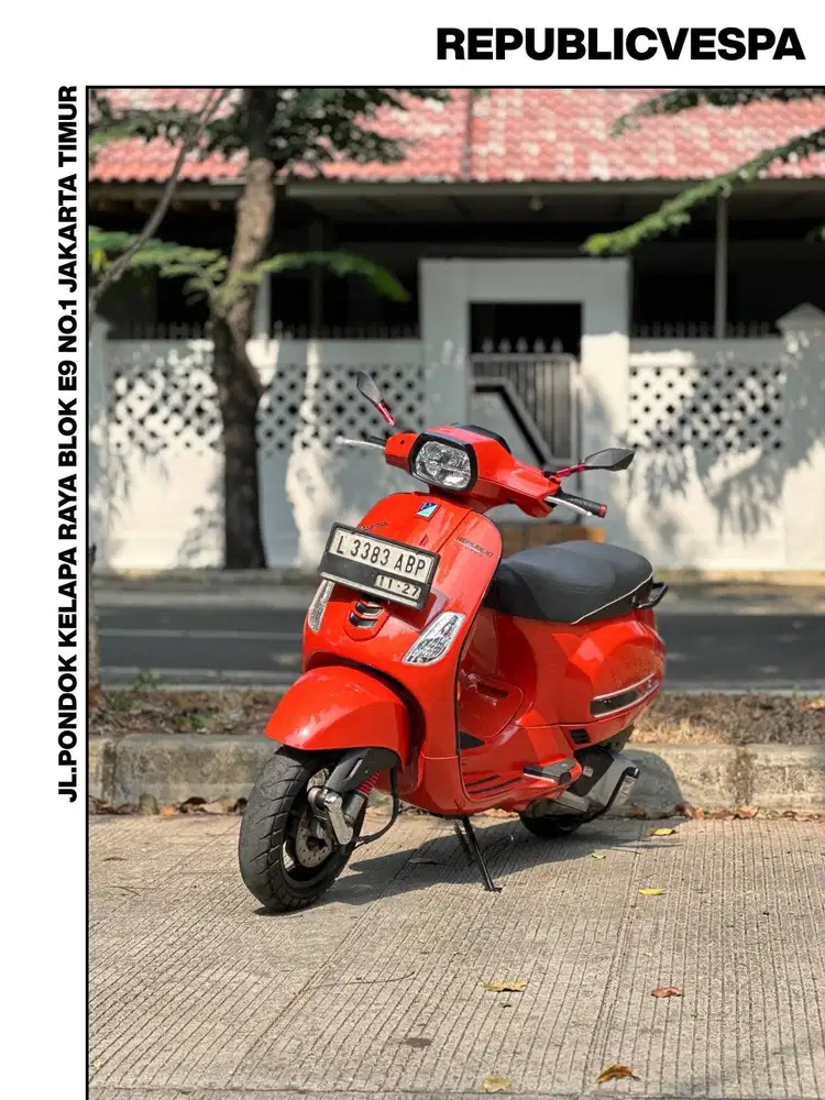 TERMURAH PIAGGIO VESPA S125 IGET FACELIFT TAHUN 2022 ORANGE TRAMONTO