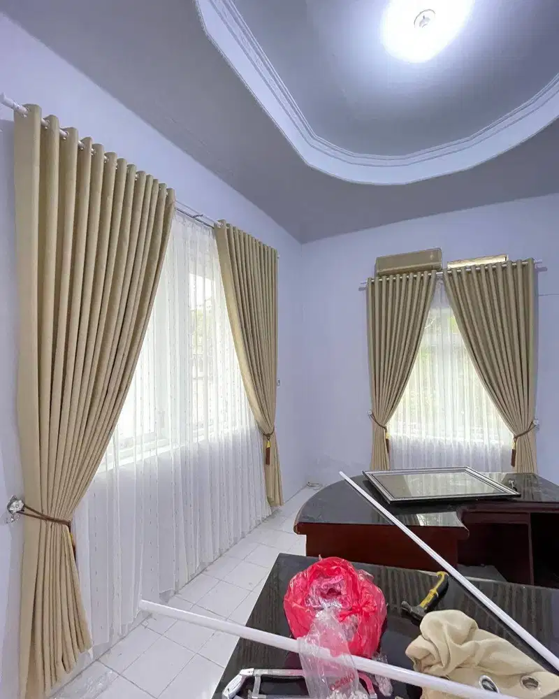 Menerima Pemasangan Gorden Wallpaper Dinding 3D Gordyn Hordeng Korden