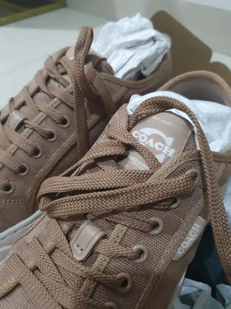 Women's Coach Canvas Sneaker Taupe India