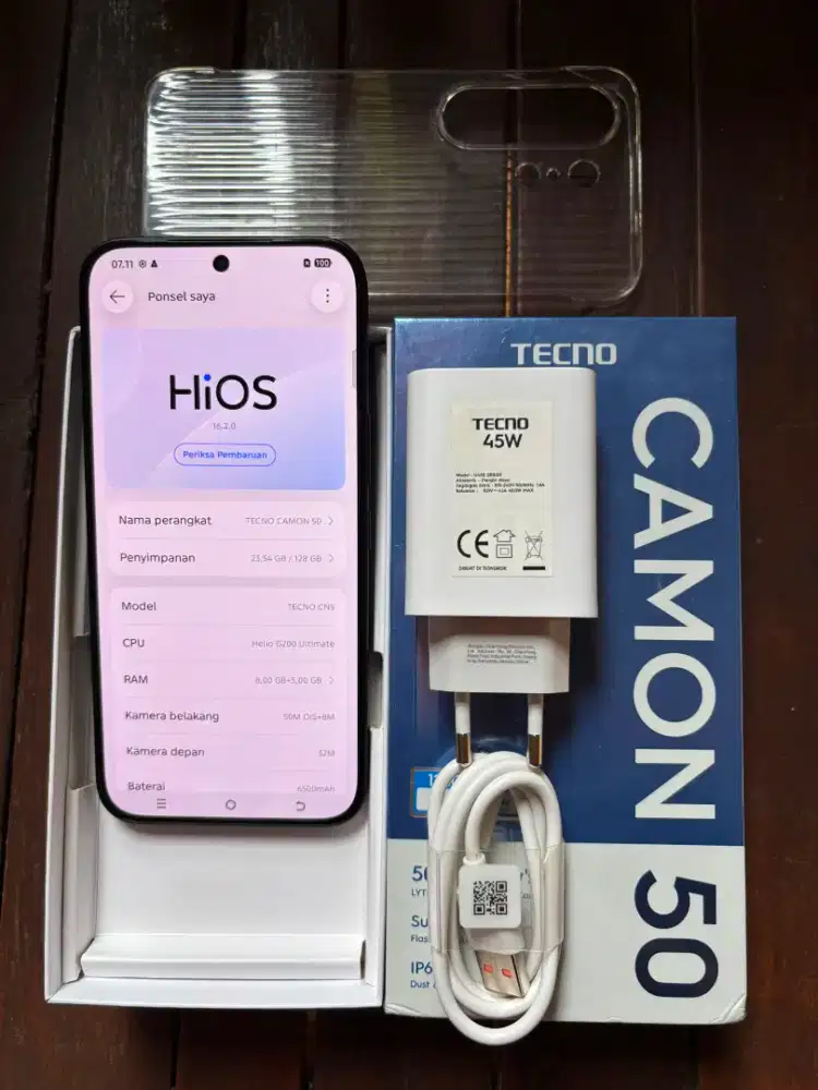 Techno camon 50 8/128 fullset ori mulus