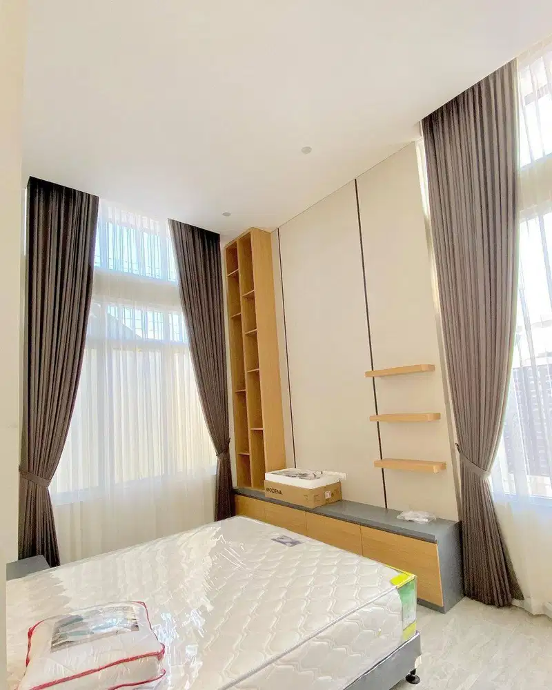 Jasa Pasang Gorden Custom Wallpaper Dinding 3D Gordyn Hordeng Korden