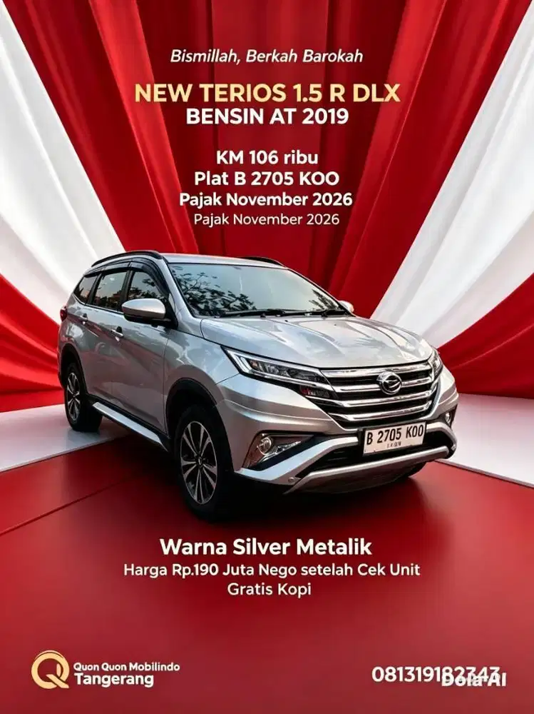 NEW TERIOS 1.5 R DELUXE AT 2019 A/T MATIC