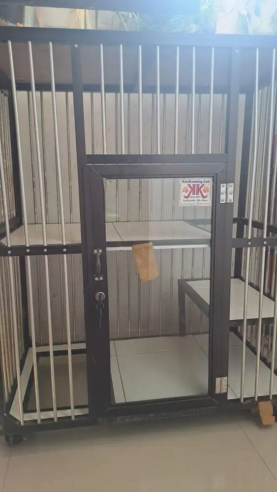 Kandang Kucing Aluminium Bertingkat + Bonus Kandang Besi Bertingkat