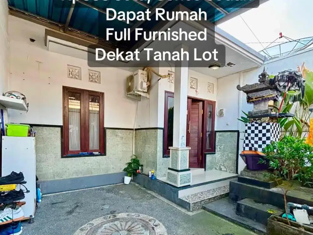 SALE Rumah Furnished 2 Kamar Dekat Tanah Lot