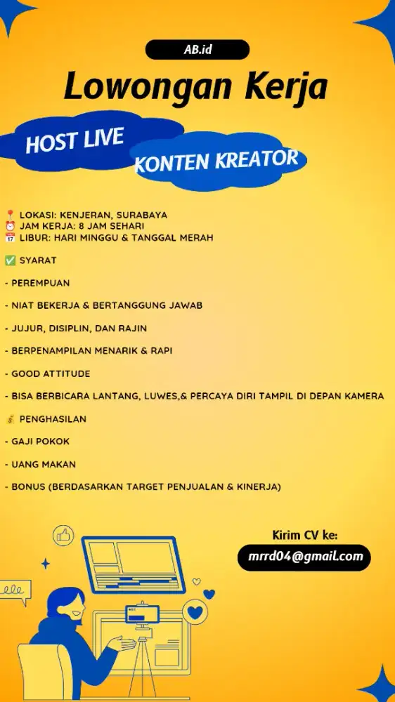 Lowongan host live