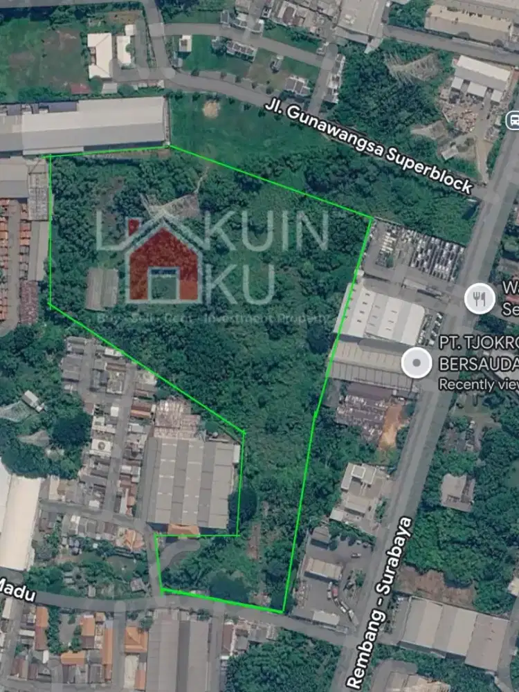 Dijual Tanah Pergudangan Romokalisari,Osowilangun,Margomulyo,Kebomas