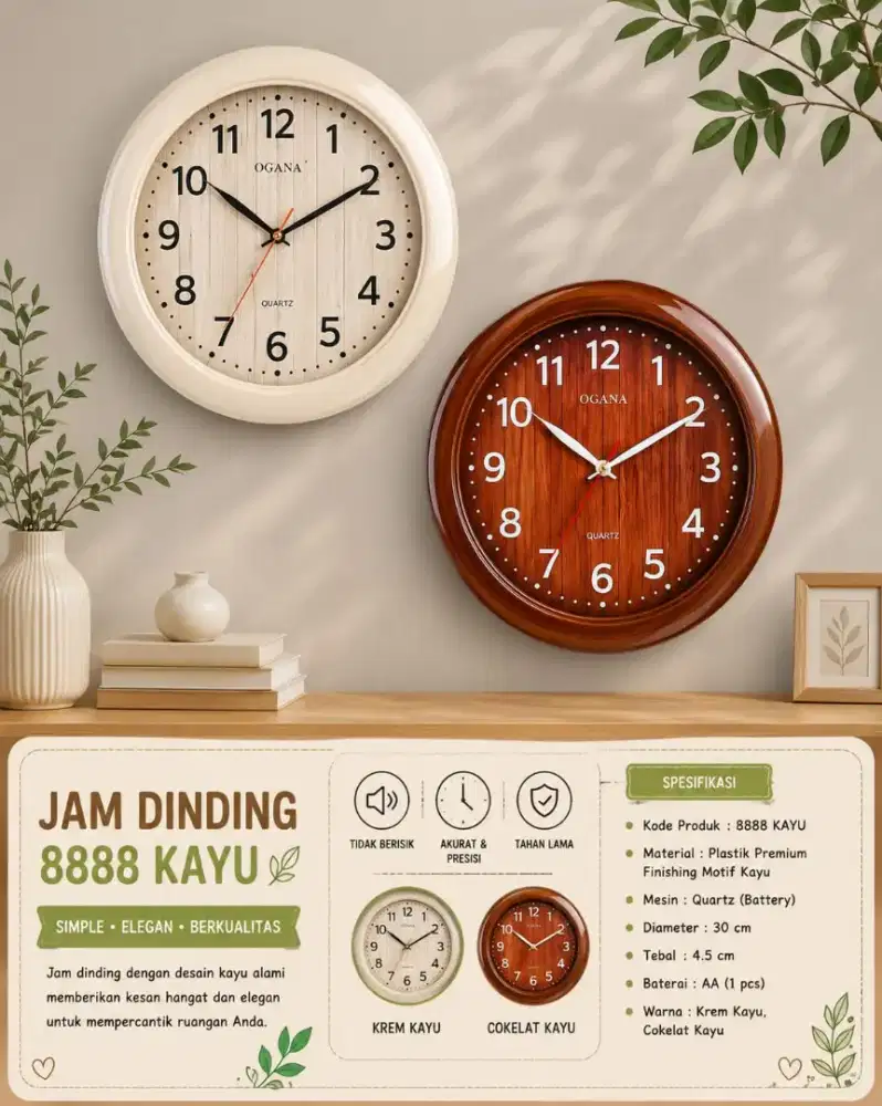 JAM OGANA 8888 KAYU