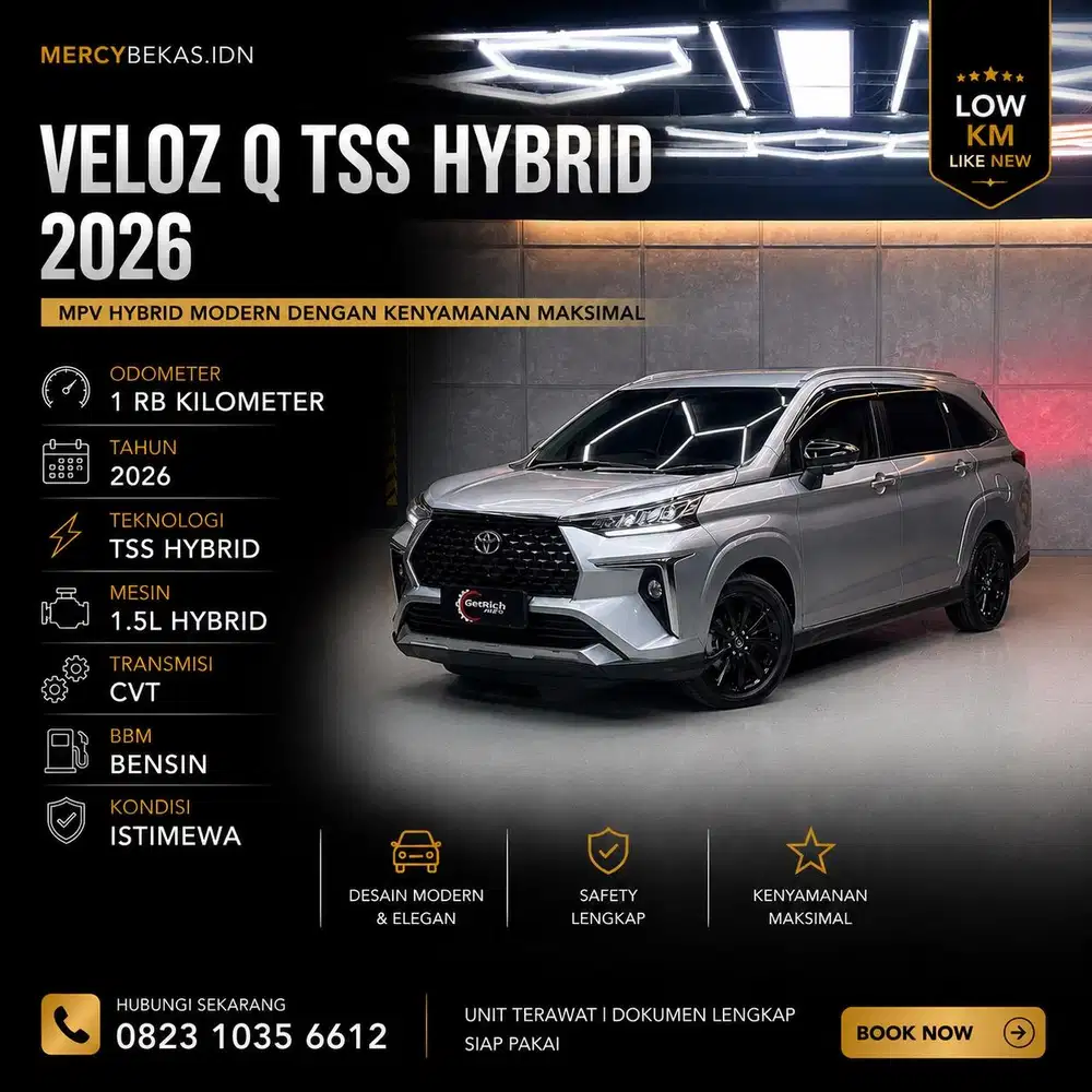 KM 1 ribu Toyota Veloz Hybrid 2026