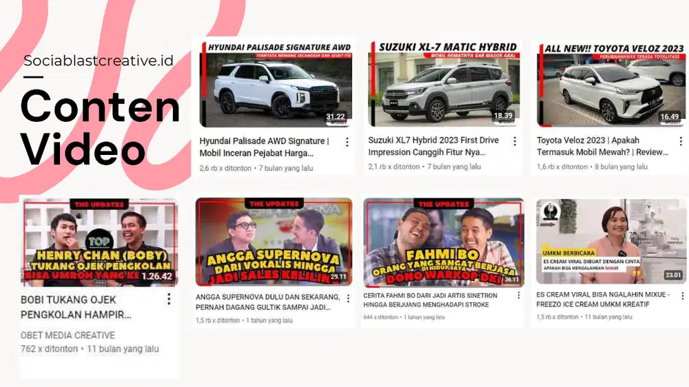 Jasa pembuatan konten video desain branding marketing instagram tiktok