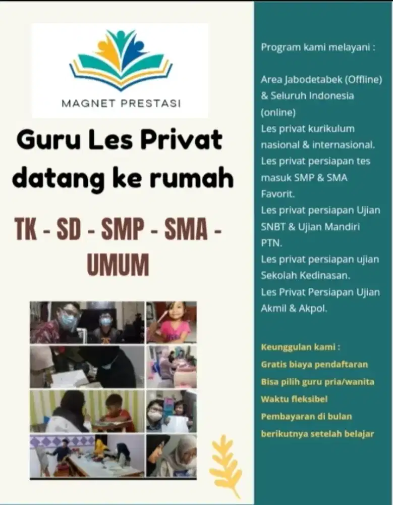 Guru Les Privat datang ke rumah