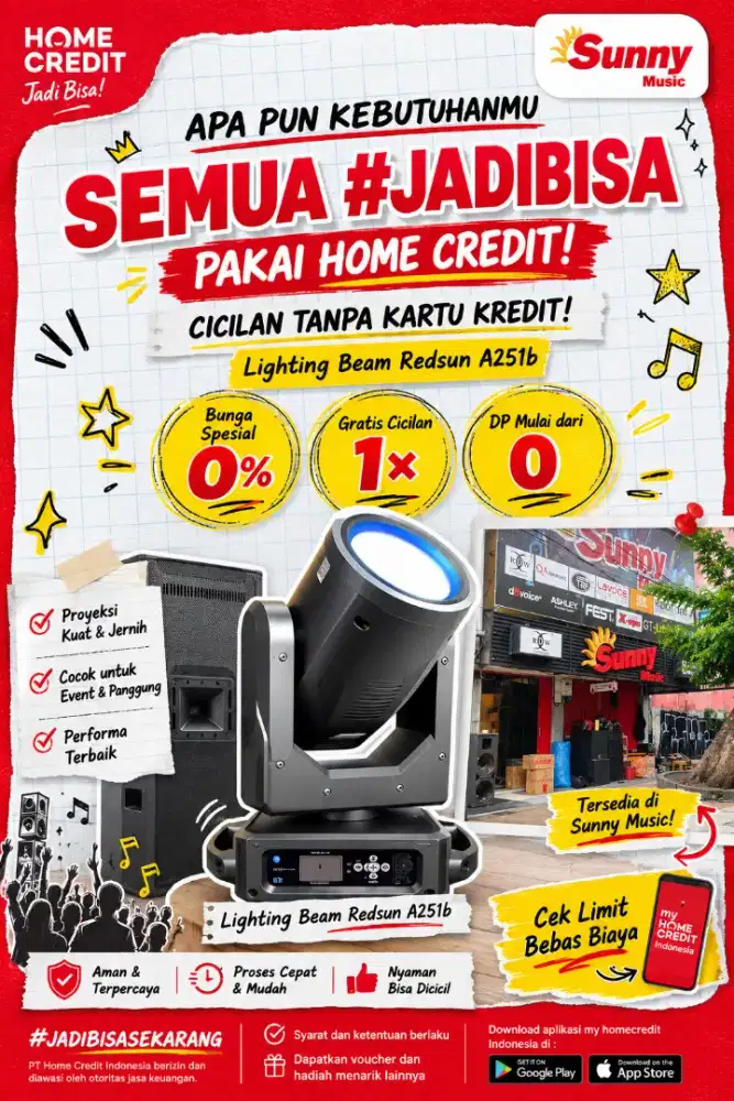 PROMO KREDIT LIGHTING BEAM REDSUN A251B TERMURAH SEKOTA PALEMBANG