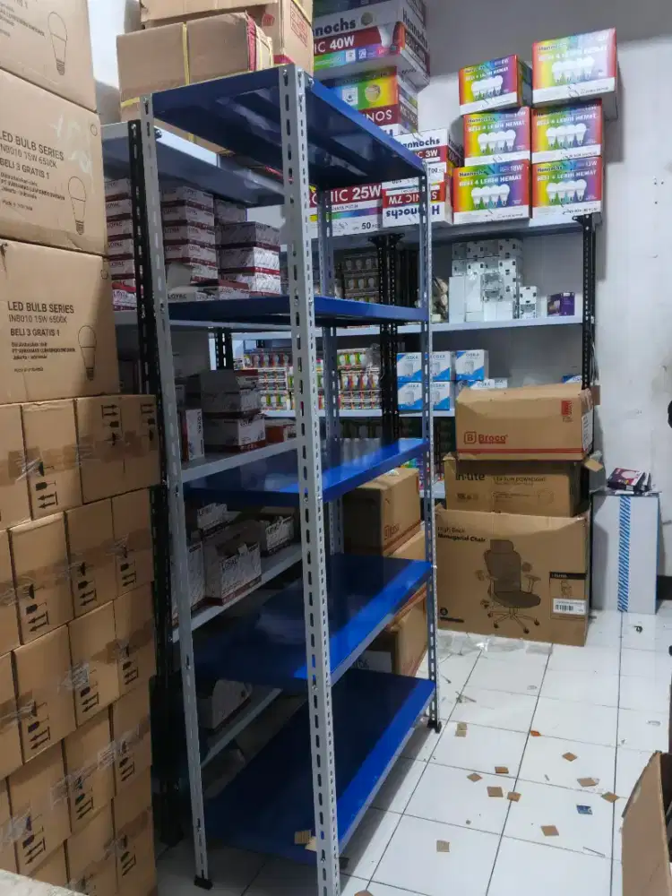 Rak siku besi lubang & rak minimarket