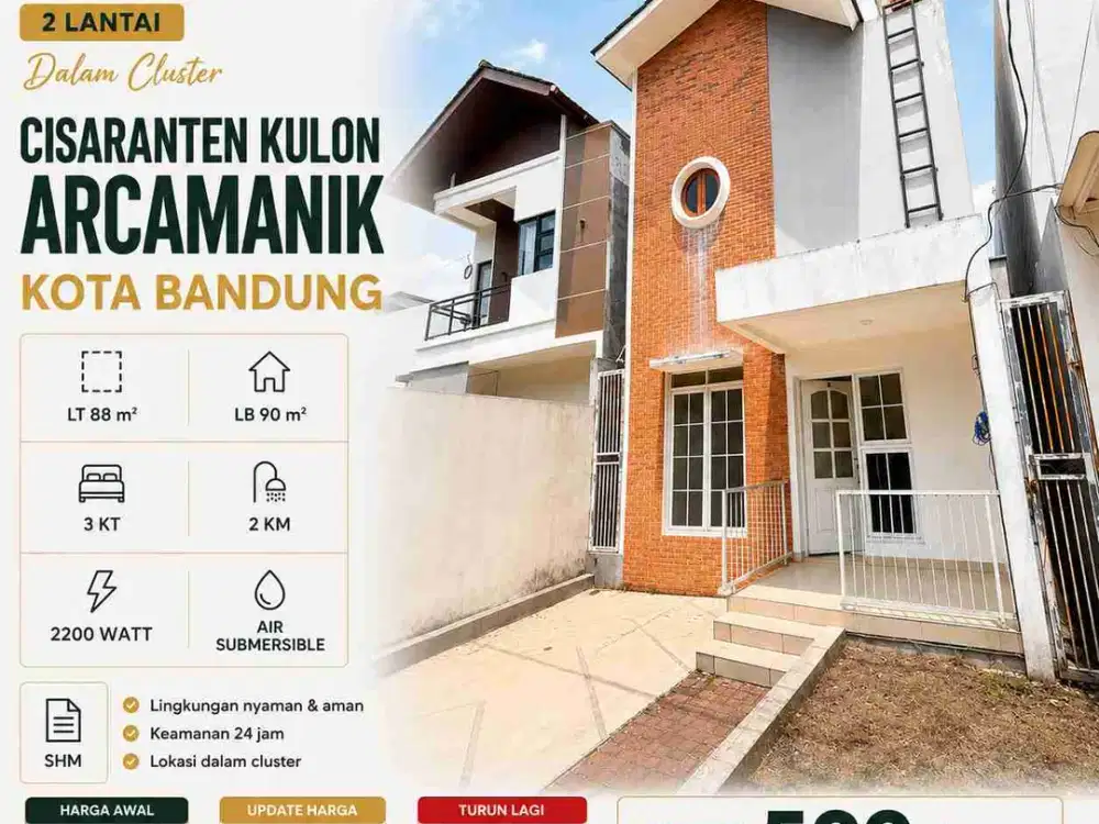 Rumah 500 Jutaan di Cluster Cisaranten Kulon, Arcamanik