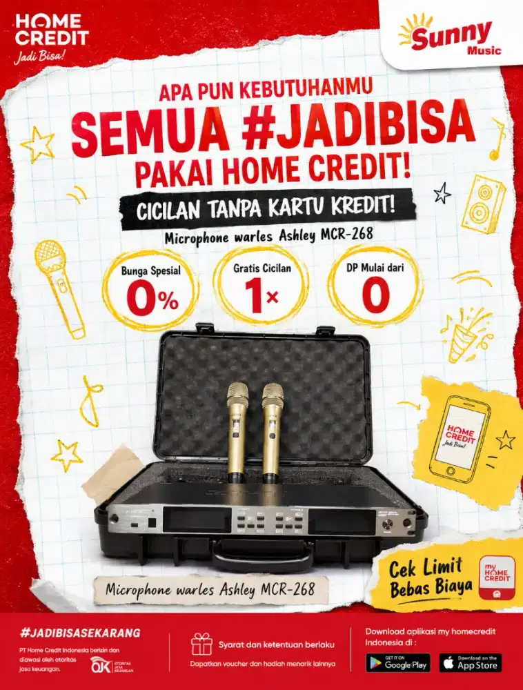 PROMO KREDIT MICROPHONE WARLES ASHLEY MCR-268 TERMURAH SEKOTA PLG