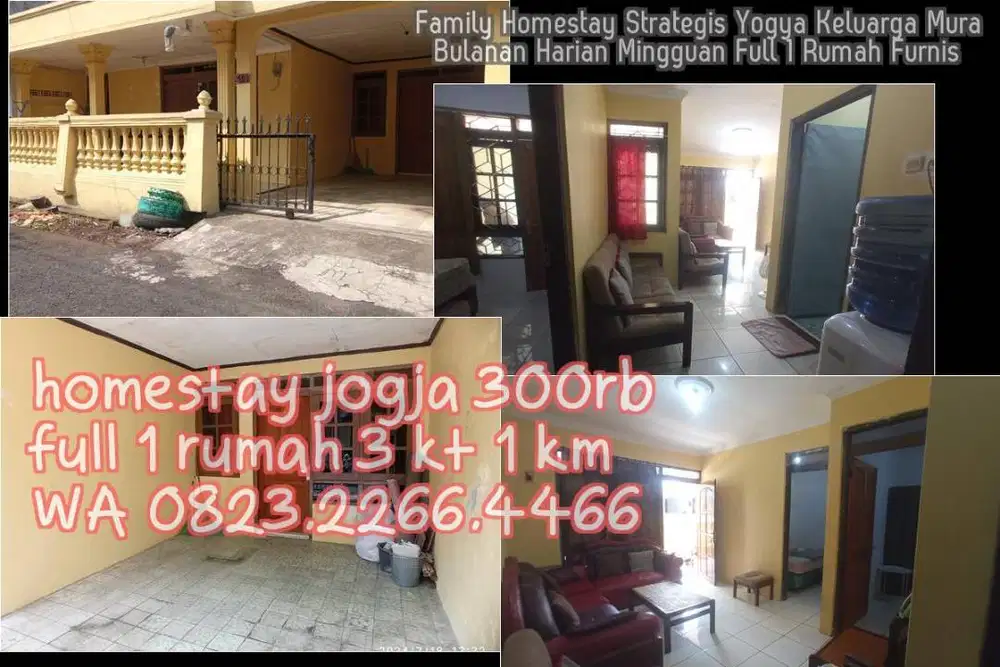 Family Homestay Strategis Yogya Keluarga Mura  Bulanan Harian Mingguan