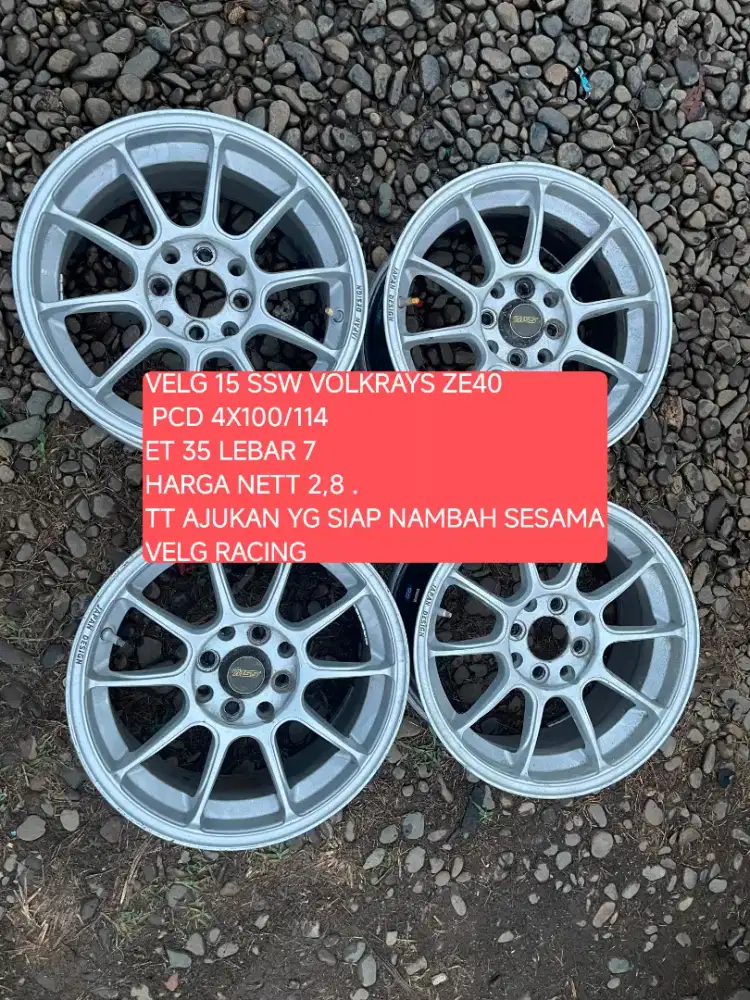 Velg 15 ssw volkrays pcd 4x100/114 ze40