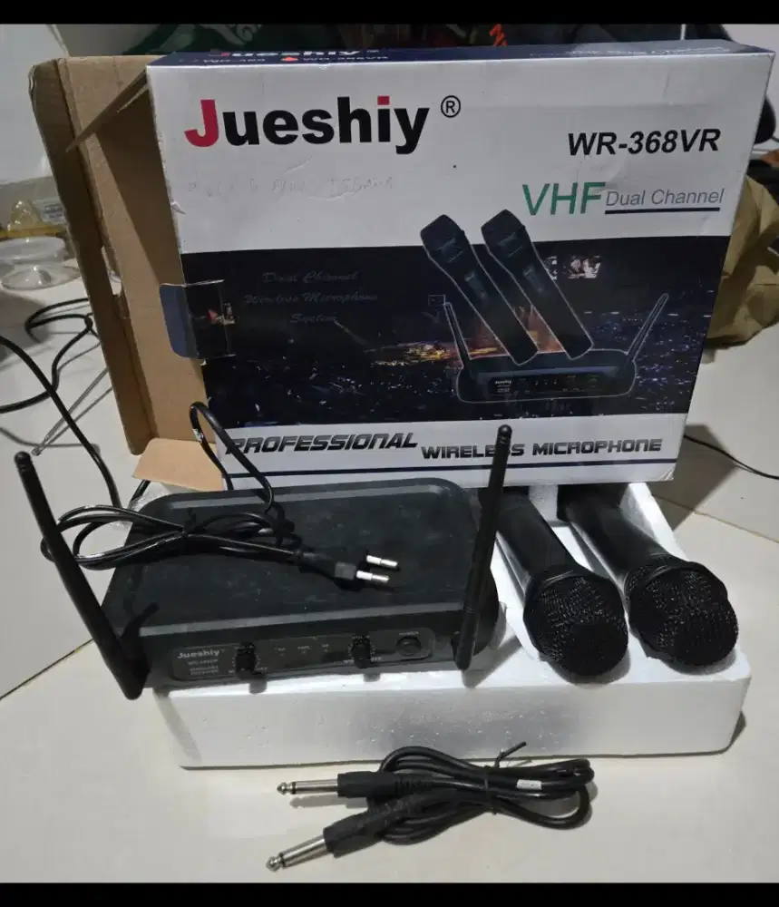 Habiskan stok murah barang display contoh mic mik wireless 2 sepasang
