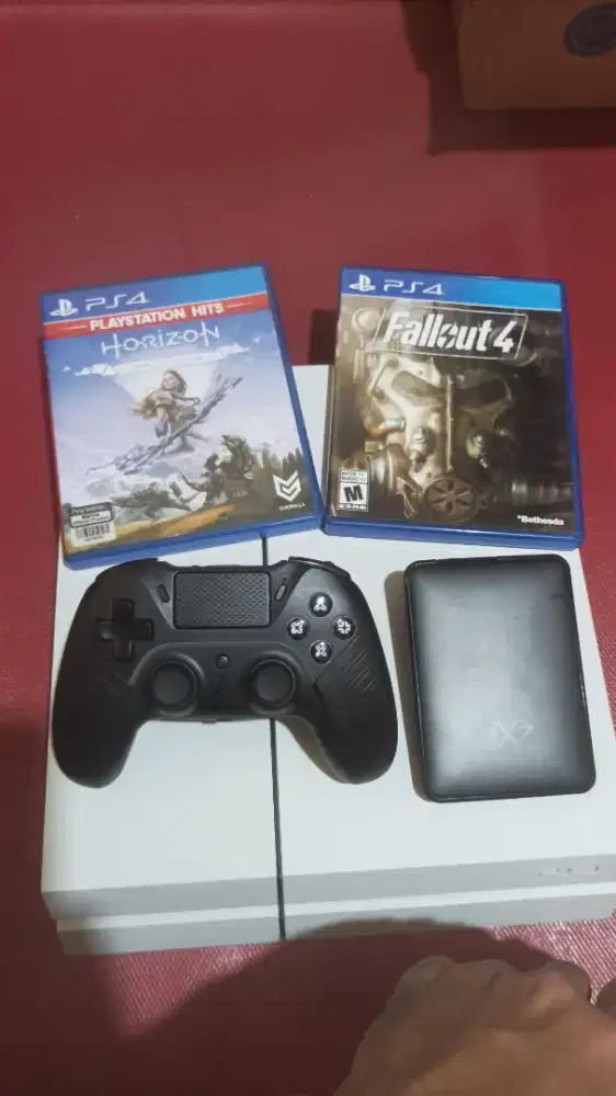 PS4 Fat White 500GB + HDD Ex 500GB (Total 1TB) — FULL ORIGINAL (OFW)
