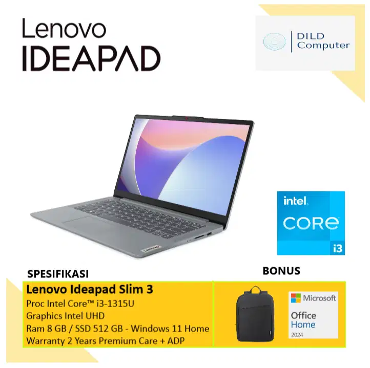 New - Lenovo Ideapad Slim 3 - Core i3