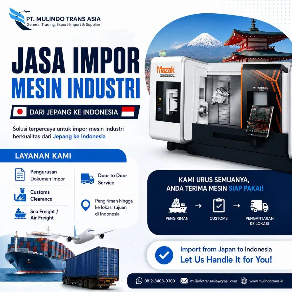 Jasa Impor Mesin Industri Dari Jepang