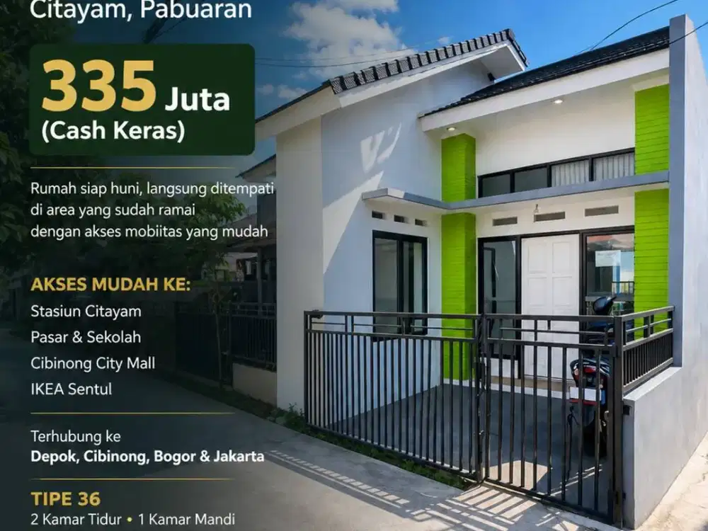RUMAH MURAH MERIAH DI PABUARAN BOGOR