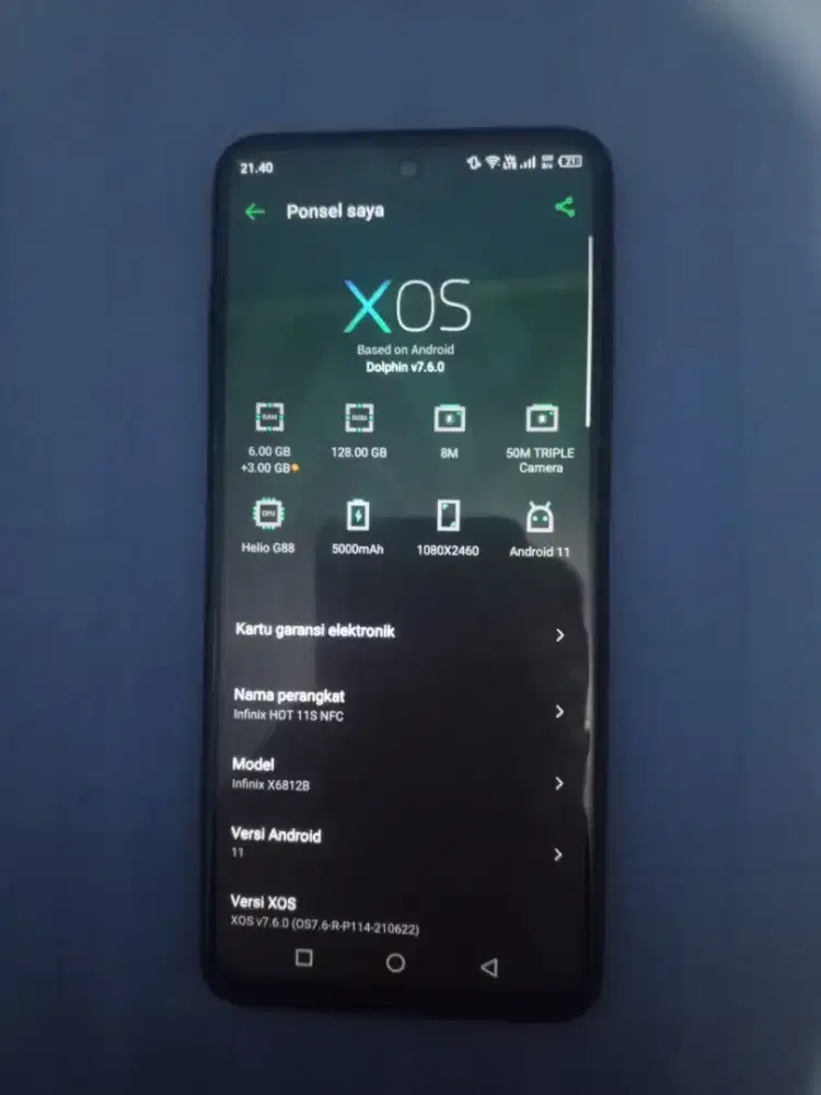 Infinix Hot 11s NFC 6/128gb . BACA DESKRIPSI