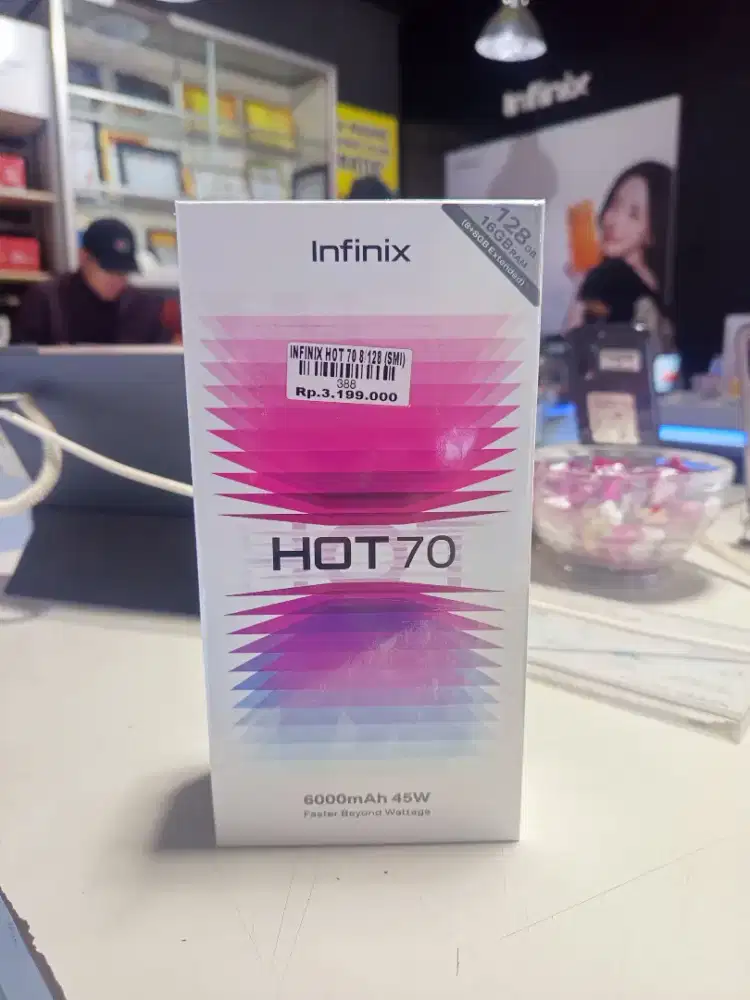 INFINIX HOT 70 8/128 GB READY STOK DI TOKO ATLANTIS JEMPONG