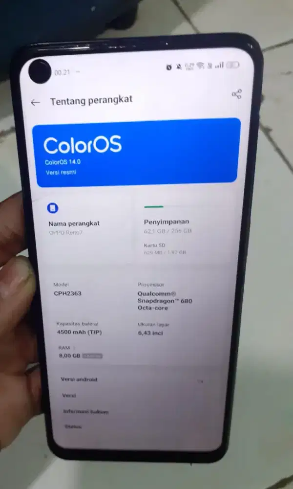 OPPO RENO 7 8+8/256