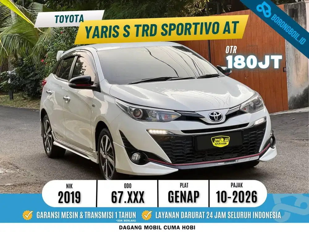 DISKON HARGA!! TOYOTA YARIS S TRD SPORTIVO AT 2019 PUTIH FULLSET