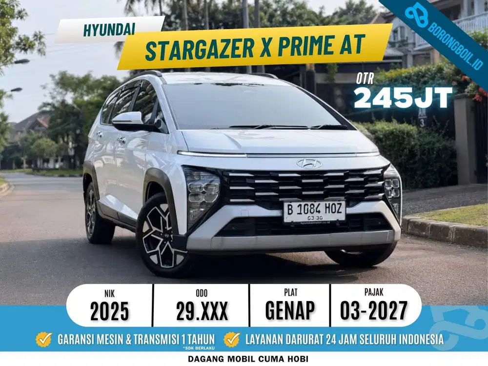 LIKE NEW KM20rban HYUNDAI STARGAZER X PRIME 2025 PUTIH ISTIMEWA