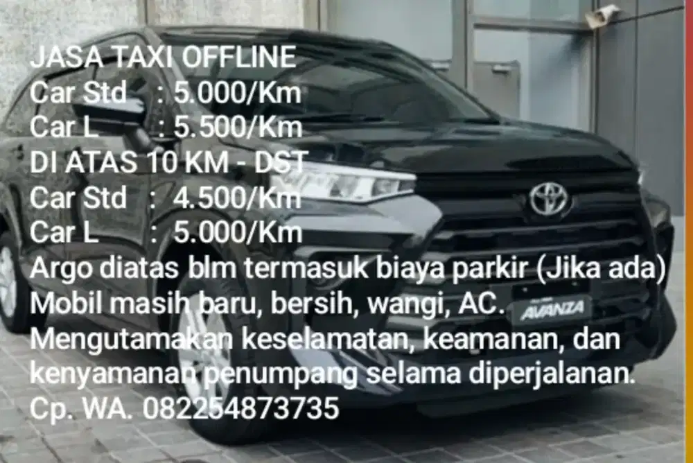 Jasa taxi offline
