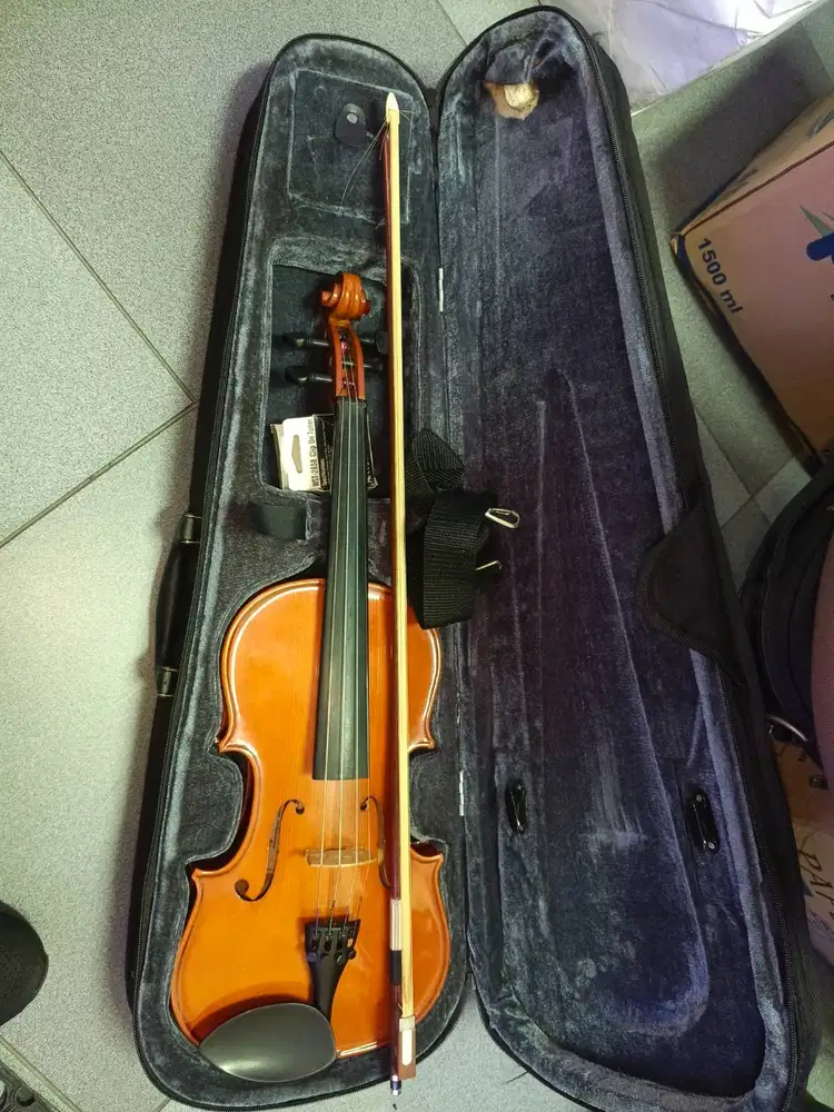 Biola / Violin 4/4 Full Size Fullset + Shoulder Rest + Hardcase
